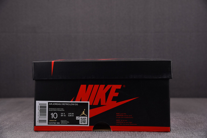 Air Jordan 1 Low OG “Black Toe”  CZ0790-106