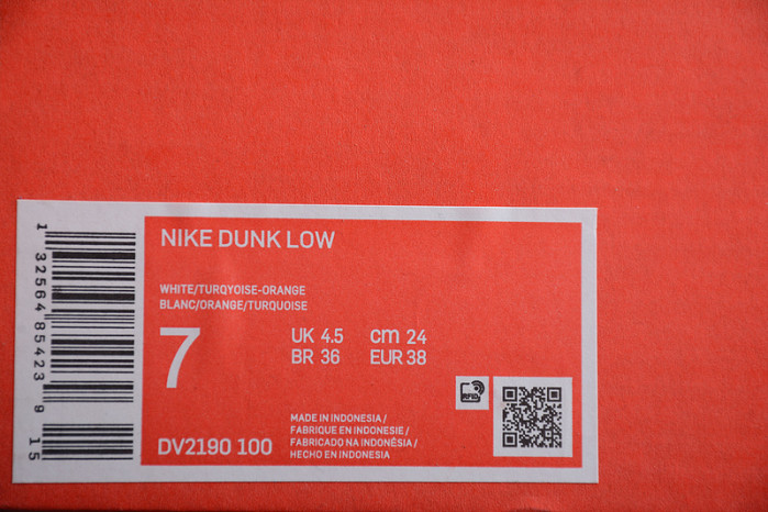 NIKE DUNK LOW WHITE TURQUOISE DV2190-100